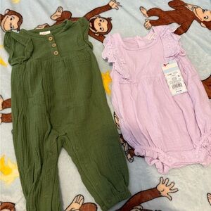 Two 3/6 Months Baby Outfits. New with tags.